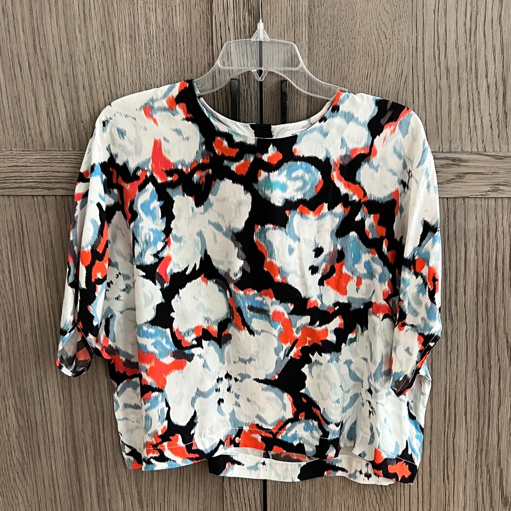 MSGM Printed Silk Top